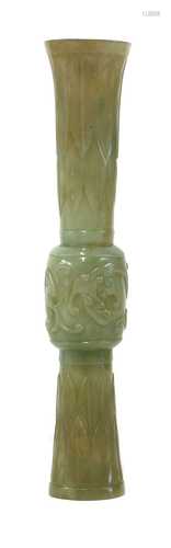 A Chinese jade vase,