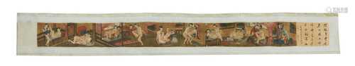 A Chinese erotic hand scroll,