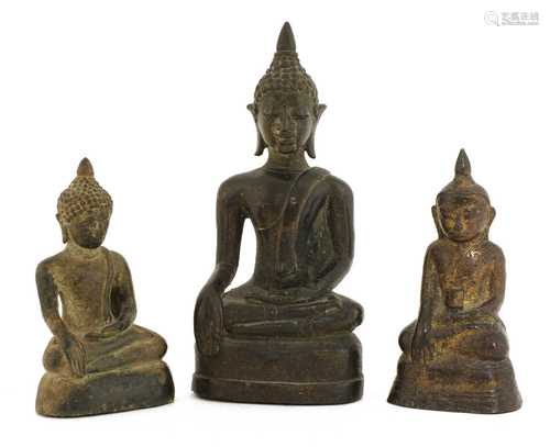 Three bronze Buddha,