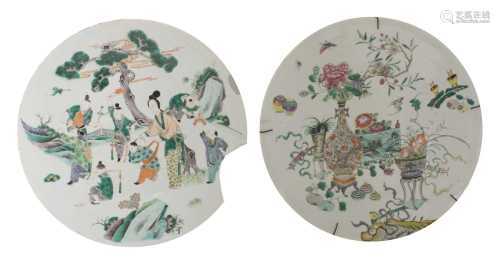 A Chinese famille verte charger,