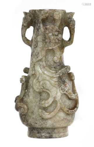 A Chinese jade vase,