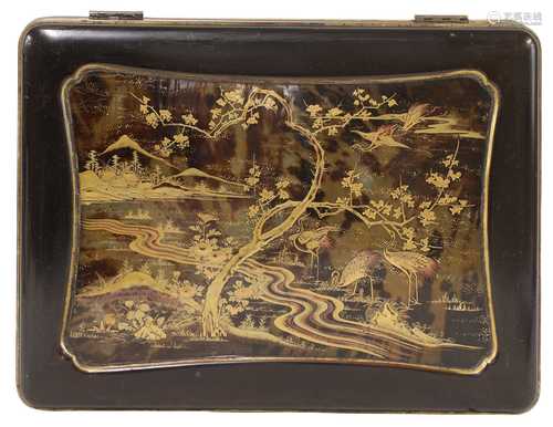 A Japanese lacquered workbox,