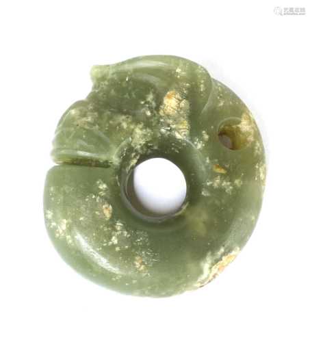 A Chinese Hongshan-type jade pendant,