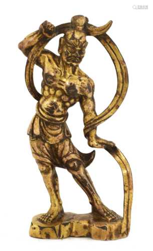 A Chinese gilt-bronze figure,