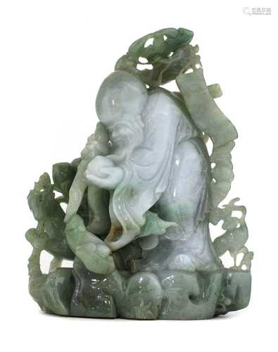 A Chinese jadeite carving,