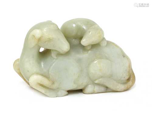 A Chinese jade carving,