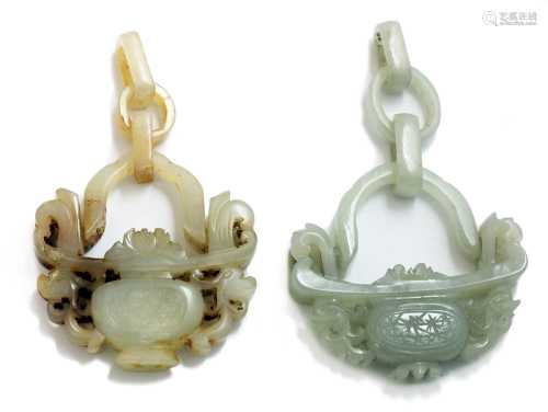 Two Chinese jade pendants,
