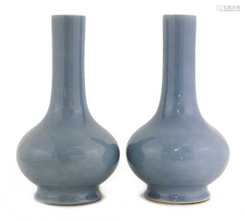 A pair of Chinese bottle vases,