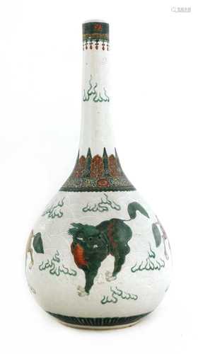 A Chinese famille verte vase,