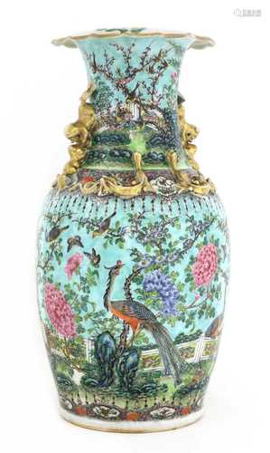 A Chinese famille rose vase,