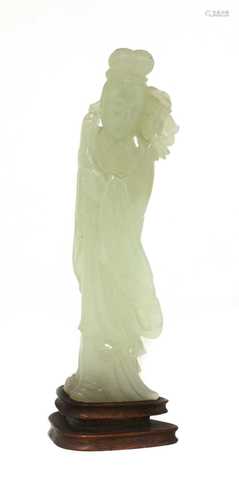 A Chinese jade figure,