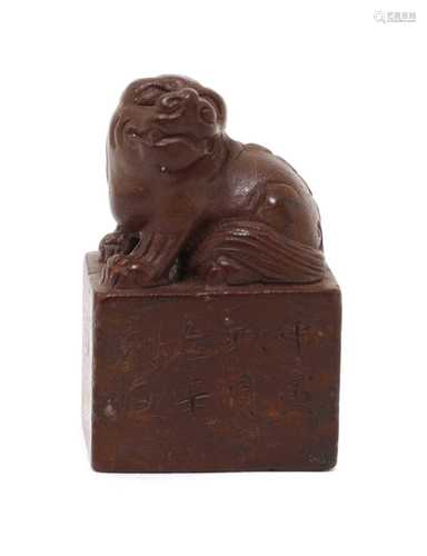 A Chinese soapstone seal,