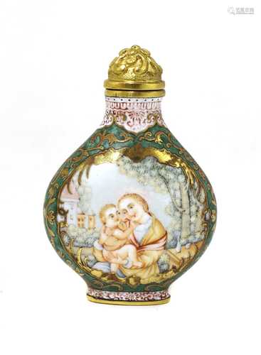 A Chinese enamelled snuff bottle,