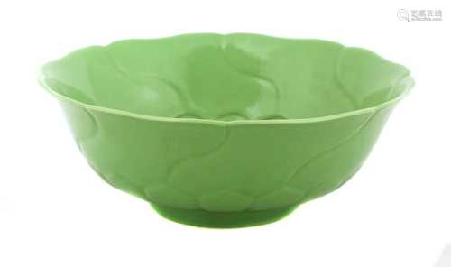 A Chinese green-glazed bowl,