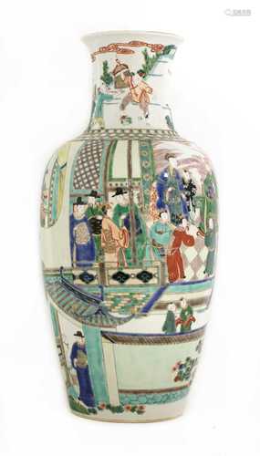 A Chinese famille verte vase,