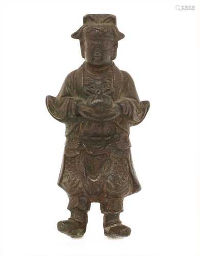 A Chinese bronze figure,