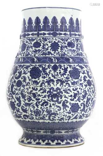 A Chinese blue and white vase,