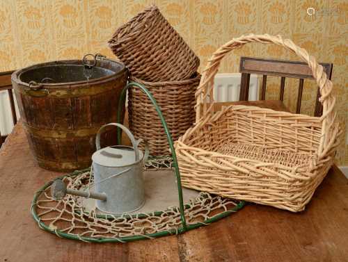 A quantity of various baskets etc. to include: