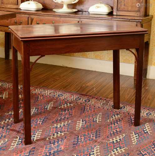 A George III mahogany card table,