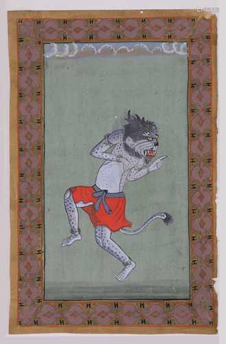 An Indian Mughal gouache,