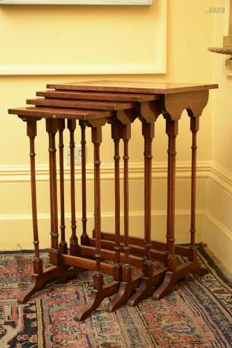 A quartet of Regency-style mahogany tables,