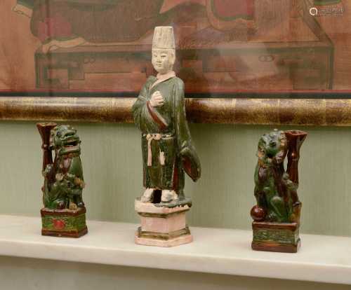 A Chinese pottery figure,