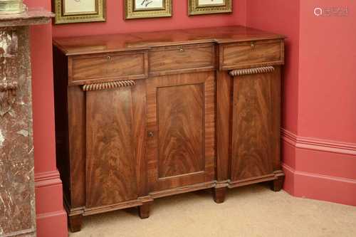 A George IV mahogany sideboard,