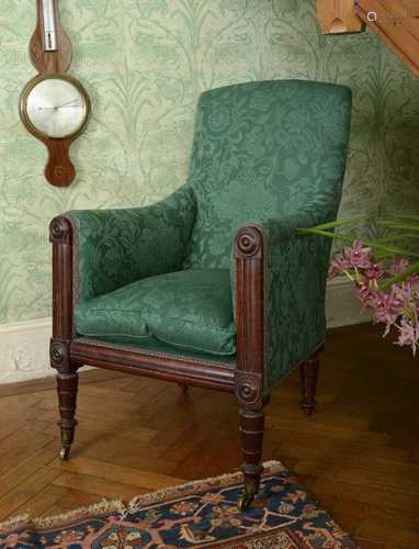 A William IV mahogany armchair,