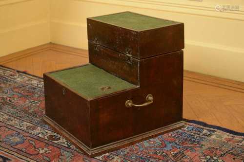 A mahogany box,