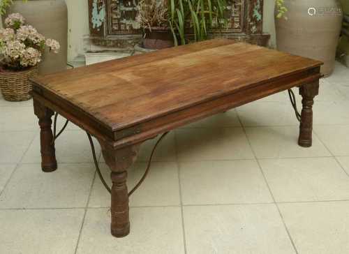 An Indian hardwood low table,