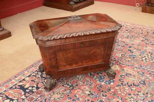 A William IV mahogany wine cooler,