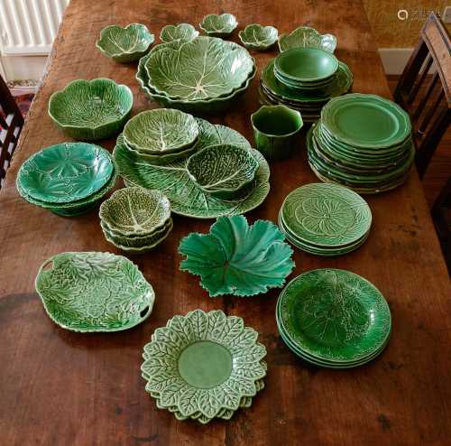 A collection of English and Continental green-glazed stonewa...
