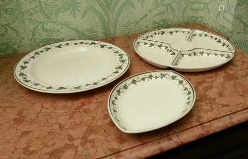 A Wedgwood creamware sectional dish,