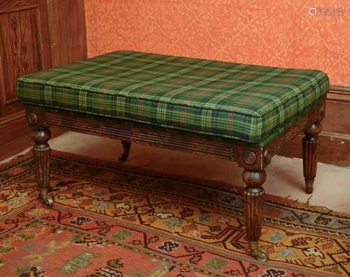 A large pollard oak footstool,