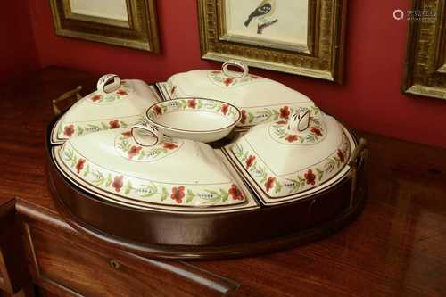 A Davenport creamware supper set,