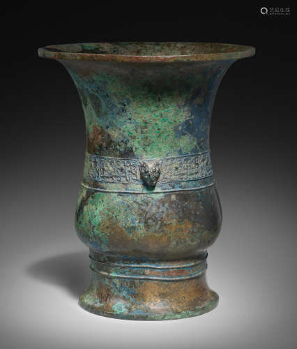 A RARE ARCHAIC BRONZE RITUAL VESSEL, ZHI Early Western Zhou ...