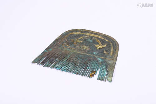 A Gilt Bronze Comb