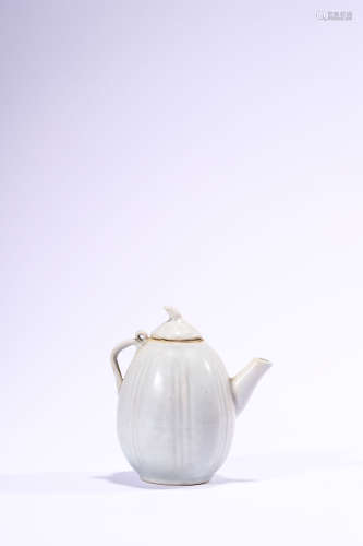 A Melon Shaped Qingbai Teapot