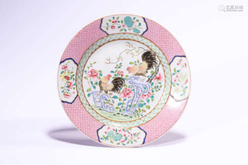 A Famille Rose Pink Enamelled 