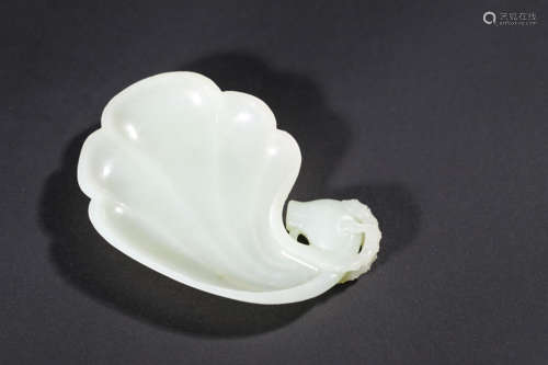 A Carved White Jade 