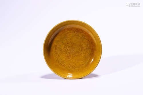 A Yellow Glazed Incised 