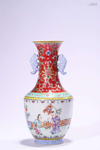 A Famille Rose Vase