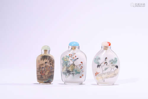 A Group of Three Snuff Bottles