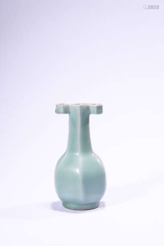 A Hexgonal Shaped Celadon Glazed Vase, Possibly Ming Dynasty