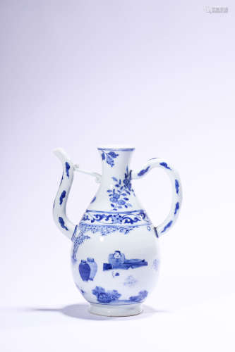 A Transitional Blue and White Teapot