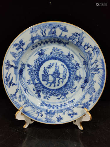 A Blue and White Export Dish, Qing Dynasty