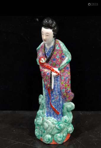 A Famille Rose Figure of Lady, Weihongtai Mark, Republic Per...