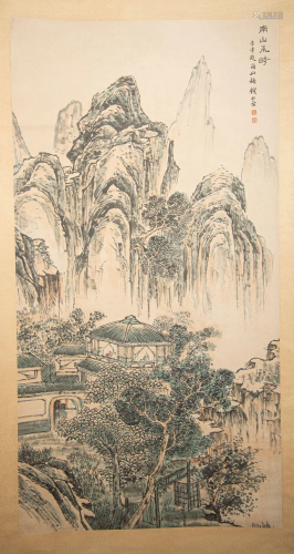 A LANDSCAPE CHINESE PAINTING BY QIAN SONG YAN