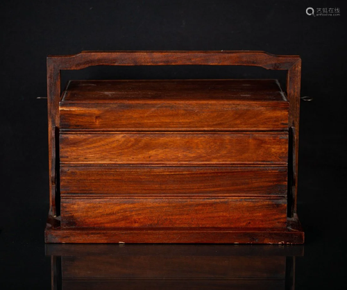 20TH CENTURY ROSEWOOD STORAGE BOX