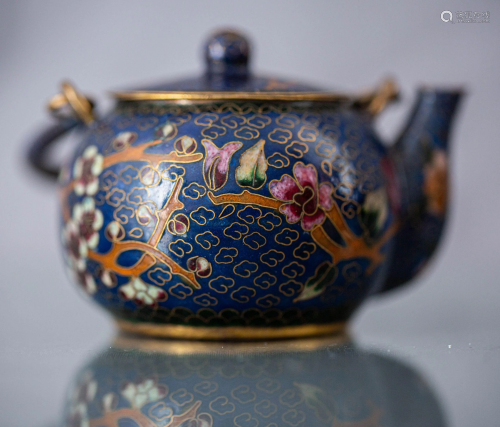 20TH CENTURY ENAMEL TEAPOT